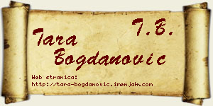Tara Bogdanović vizit kartica